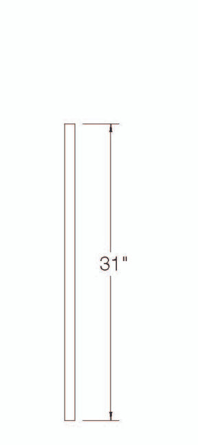100EE Poplar S4S Balusters with Eased Edges 31"