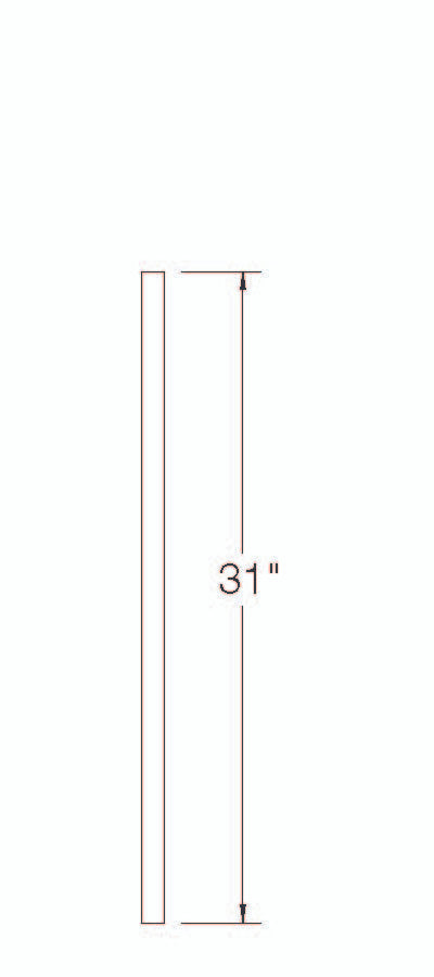 100EE Poplar S4S Balusters with Eased Edges 31"