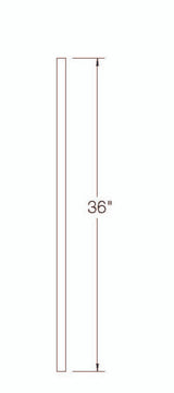 100EE Poplar S4S Balusters with Eased Edges 36"