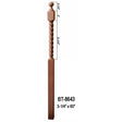 BT-8643 60" Barley Rope Twist Ball Top Newel Post