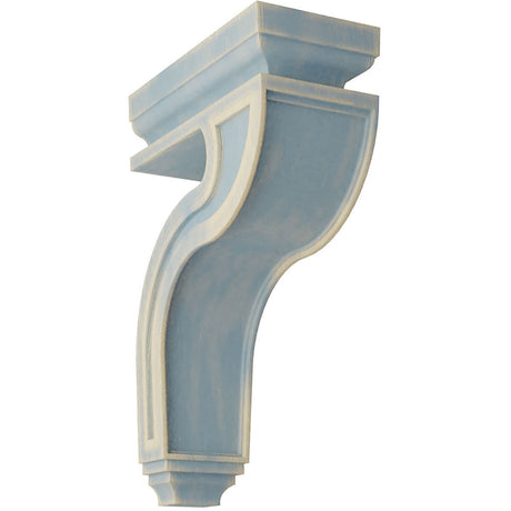 Hollow Back Wood Vintage Decor Corbel (CORWD04X08X13HA) Vintage Reclaimed Blue
