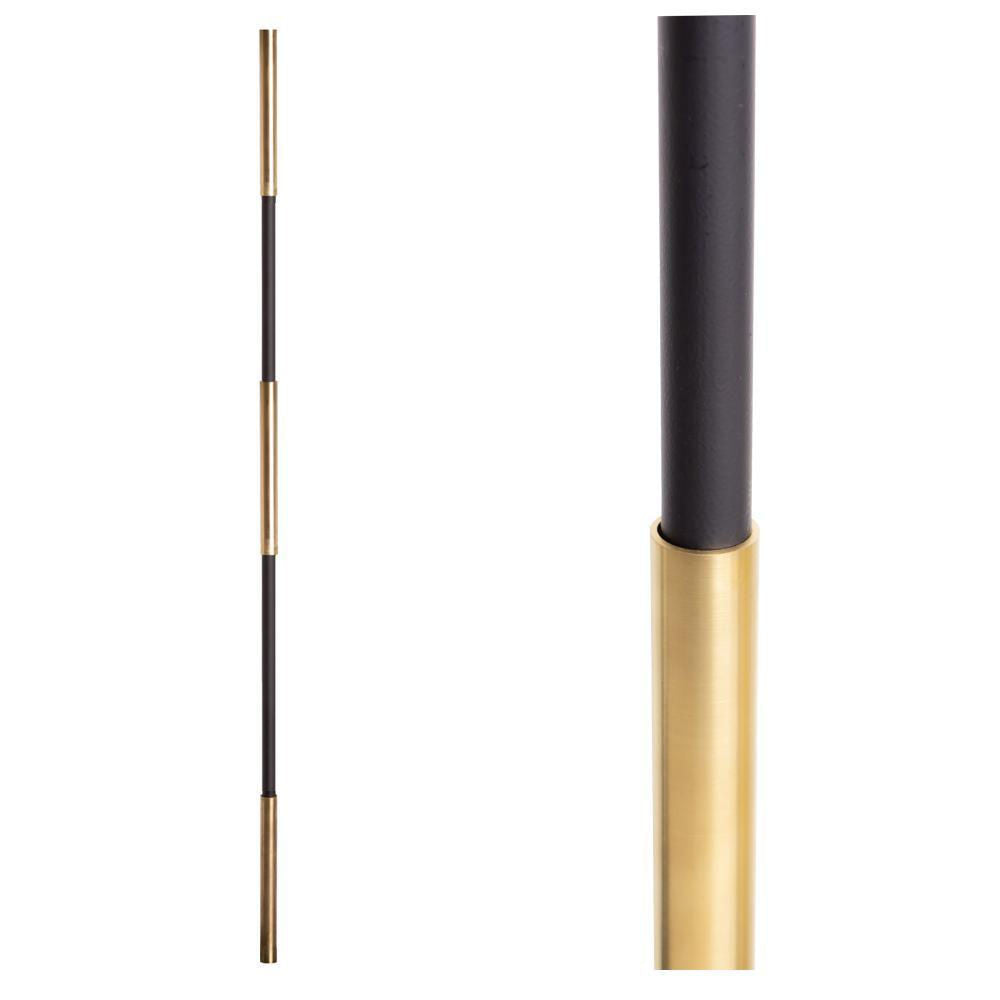 SoHo - Brass Base on Satin Black Baluster (18.4.1) Three Sleeves