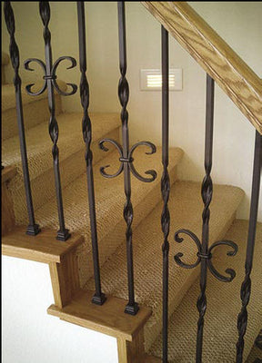 T-10 Single Butterfly, Double Ribbon, Tubular Steel Installed Staircase