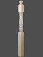 C-4008 Ball Top 3-1/2" x 56" Starting Newel Post with 6-1/2" Top Block