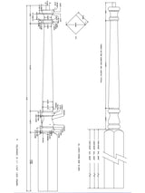 C-4010PT 41" Colonial Pin Top Starting Newel Post (CADD)
