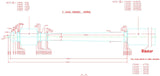 C-4055 60" Colonial Landing/Angled Newel Post (CADD)