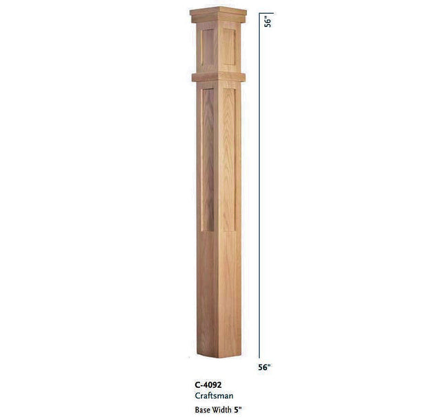 C-4092 Craftsman Style Box Newel