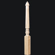 C-4275 Fluted Chippendale Pin Top Starting Newel Post
