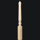 C-4275 Fluted Chippendale Pin Top Starting Newel Post