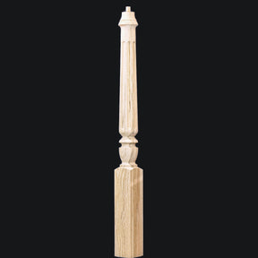 C-4275 Fluted Chippendale Pin Top Starting Newel Post
