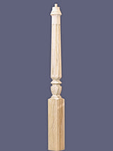 C-4275 60" Fluted Angle/Landing Pin Top Newel Post