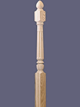 C-4285 60" Fluted Landing Spade Spade Top Newel Post
