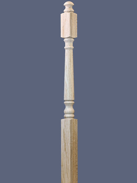  C-4545 54" Colonial Traditional Landing Newel Post