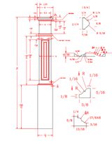 C-4891-RP Large Raised Panel Traditional Box Newel CADD Drawing