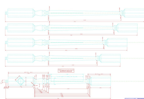 C-5201 Chippendale Series Square Balusters CADD