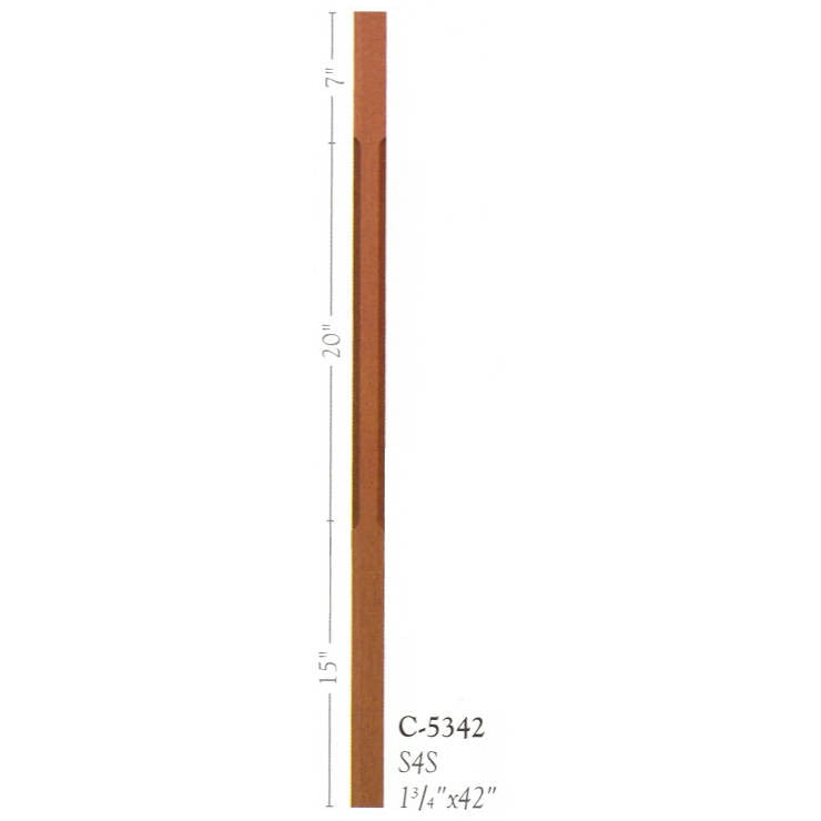 C-5342 42" Chamfered S4S Contemporary Baluster