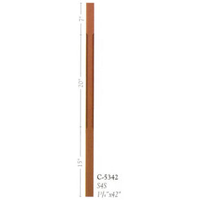 C-5342 42" Chamfered S4S Contemporary Baluster