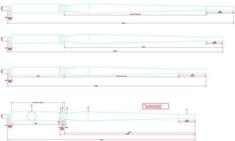 C-5845 Art Deco Pin Top Balusters CADD