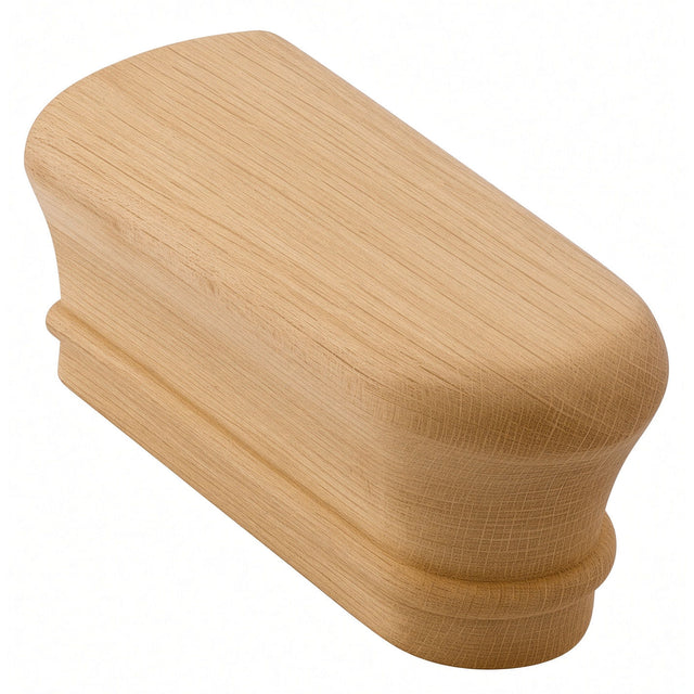 7009 Returned End for 2-1/4" x 2-3/8" 6010 Handrail, Red Oak