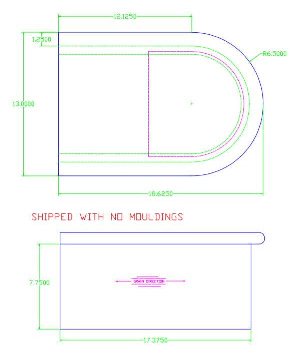 C-8010-2 Reversable False Bullnose End and Riser CADD