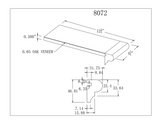 C-8072 Closed False Wall End Tread CADD Drawing