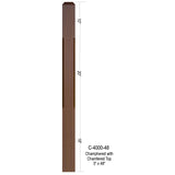 C-4000-48 48" Chamfered 3" Newel Post