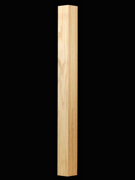 C-4078 4-1/2" IBN Plain Interchangeable Box Newel Post, Red Oak