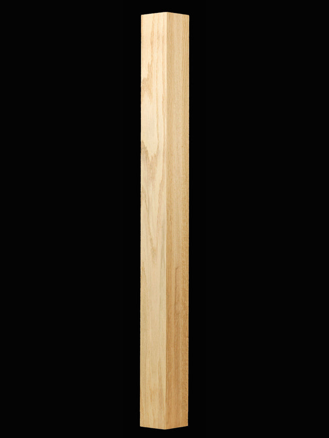 C-4378 IBN Plain Interchangeable Box Newel Post, Red Oak
