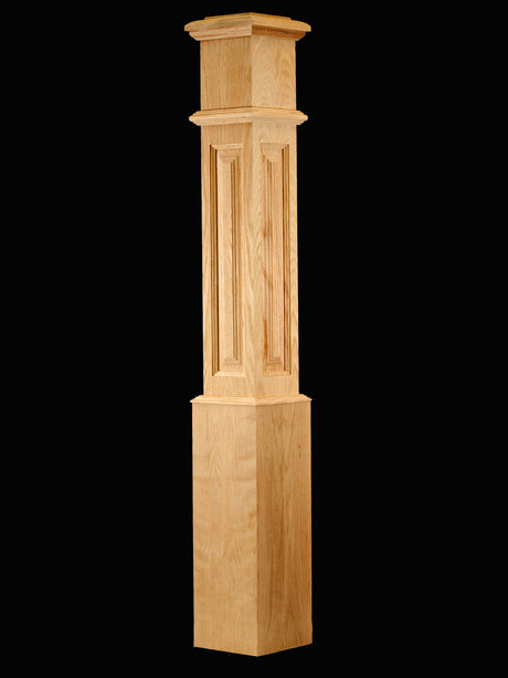 C-4891-RP Large Raised Panel Traditional Box Newel