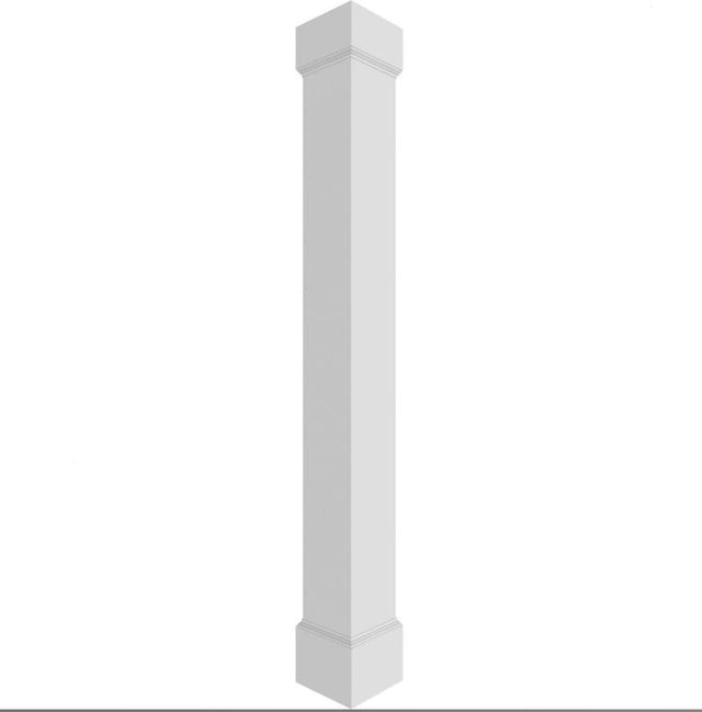 Square Non-Tapered Smooth PVC Endura-Craft Column Wrap Kit, Standard Shown