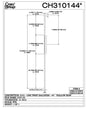 3101-44 44" Tubular Steel Single Twist Baluster, CADD DRAWING