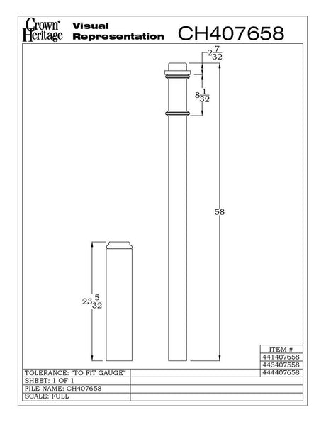 Cadd Drawing of the 4076 with dimensional information