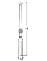 9013 Pin Top Volute Newel Post
