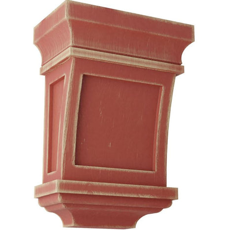 Santa Fe Wood Vintage Décor Corbel, Salvage Red