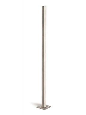 E0032 Stainless Steel 1 2/3" Square Newel Post, Floor Mount