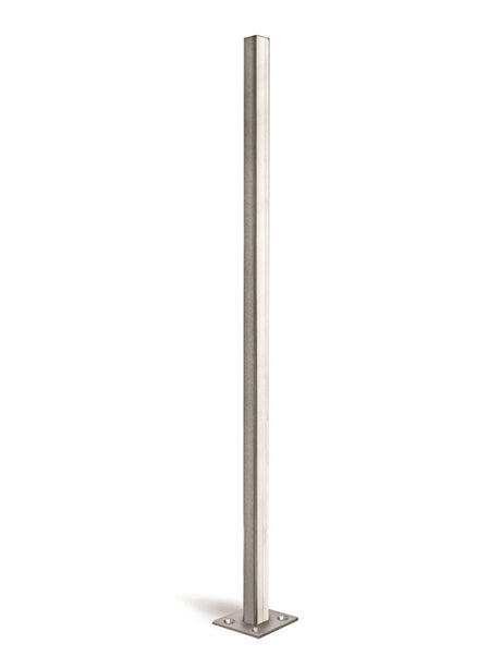 E0032 Stainless Steel 1 2/3" Square Newel Post, Floor Mount
