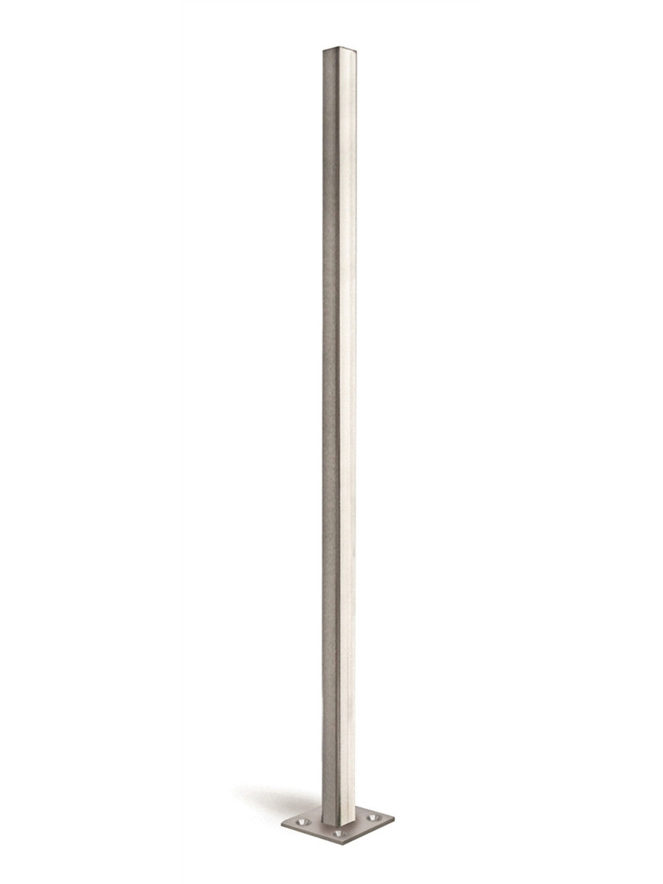 E0032316 Stainless Steel 1 2/3" Square Newel Post, Floor Mount