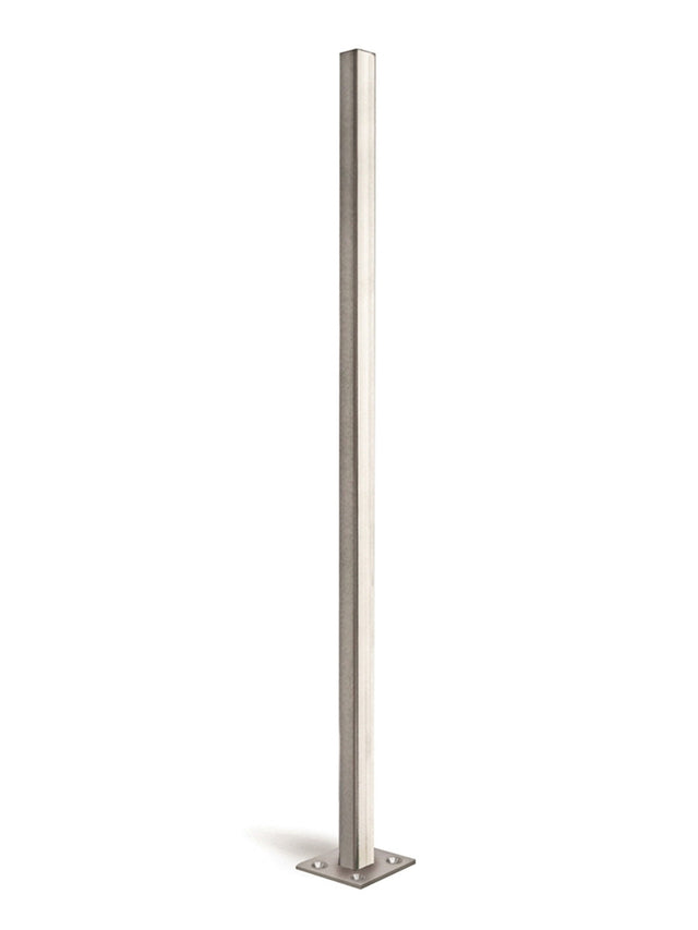 E0032316 Stainless Steel 1 2/3" Square Newel Post, Floor Mount
