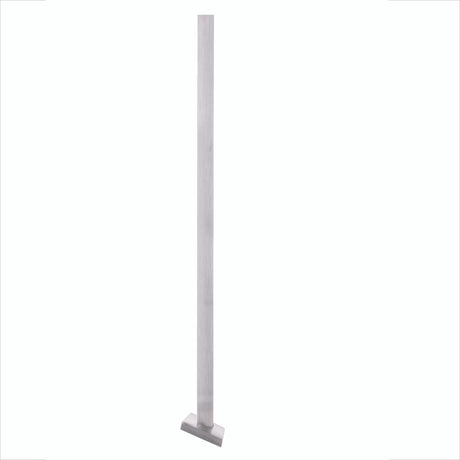 E0032/37 Stainless Steel Angled Newel Post 1 9/16" SQ. X 39 3/8" W/Flange Cover