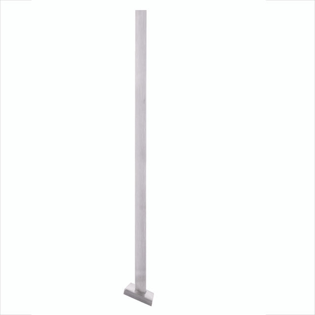 E0032/37 Stainless Steel Angled Newel Post 1 9/16" SQ. X 39 3/8" W/Flange Cover
