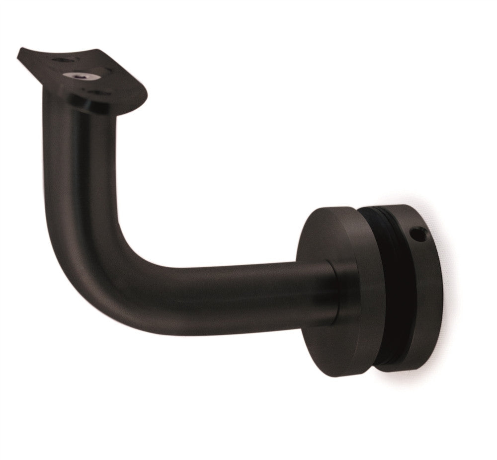 E022/S1/MB Nero Round Wall Handrail Suppor with Glass Clamp