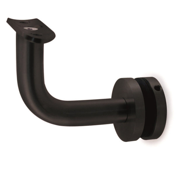 E022/S1/MB Nero Round Wall Handrail Suppor with Glass Clamp