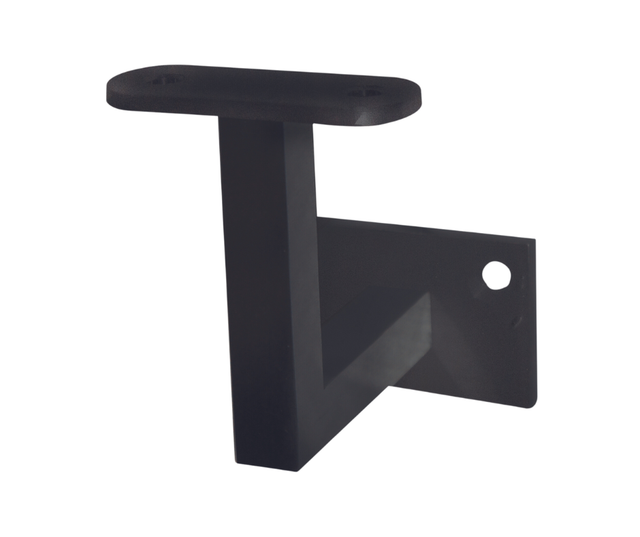 E036300/MB Nero Black Wall Mounted Handrail Support, Square Handrail