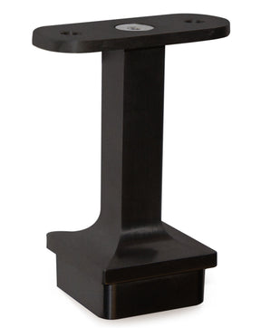 E037300/MB Nero Black FLAT Handrail Support For 1 9/16" x 1 9/16" x 5/64" Square Tube