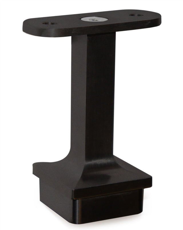E037300/MB Nero Black FLAT Handrail Support For 1 9/16" x 1 9/16" x 5/64" Square Tube