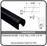 E1000424/10MB Nero Slotted Round Aluminum Tube, Data Sheet