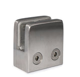 E11100000 Stainless Steel Glass Clamp 1 3/4" x 1 3/4" x 1 3/32" for Flat Tube