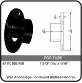 E1110100/MB Nero Wall Anchorage For 1 2/3" x 0.05" Dia, Data Sheet