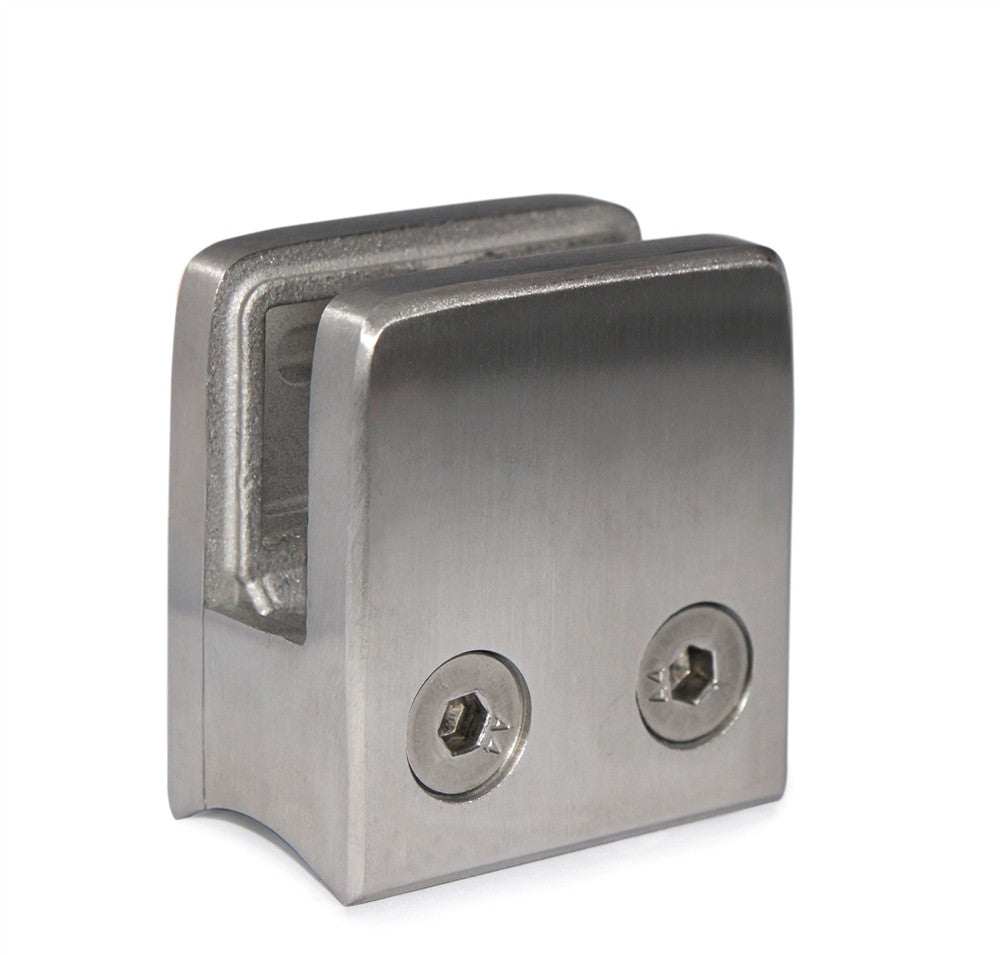 E11104800 Stainless Steel Glass Clamp 1 3/4" x 1 3/4" x 1 3/32" for 1 7/8" Tube