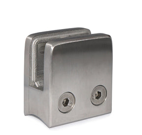 E11104800 Stainless Steel Glass Clamp 1 3/4" x 1 3/4" x 1 3/32" for 1 7/8" Tube